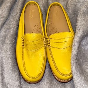 Bright yellow loafers, never worn